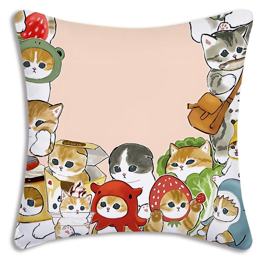 

Cute mofusands Cat Pillow Covers Cartoon Sofa Decorative Home Double-sided Printing Short Plush Cute Cushion Cover 30cmx30cm