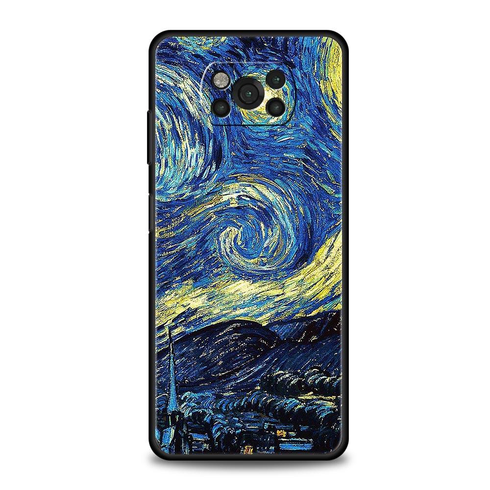 

Phone Case for Xiaomi Poco F7 F6 F5 F4 F3 X7 X6 X5 X4 X3 NFC M4 C51 C55 GT Soft TPU Cover Van Gogh Art Starry Night Aesthetics Poco M4 Pro