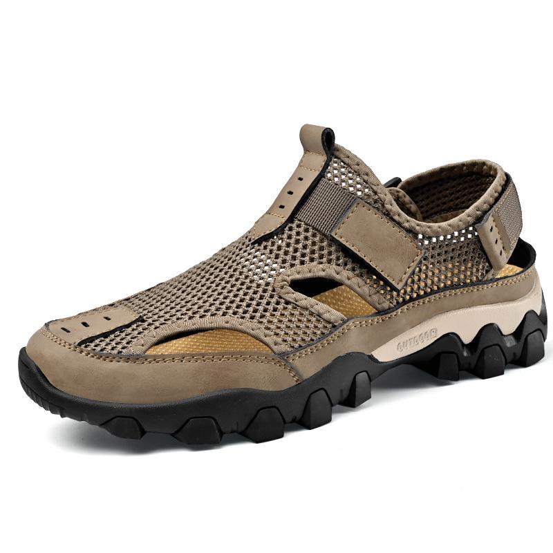 

Sandals Wading Baotou Breathable Slippers Popular Beach Shoes Men s Summer Non-slip Outer Wear Sports Hole Sandals Men s 46