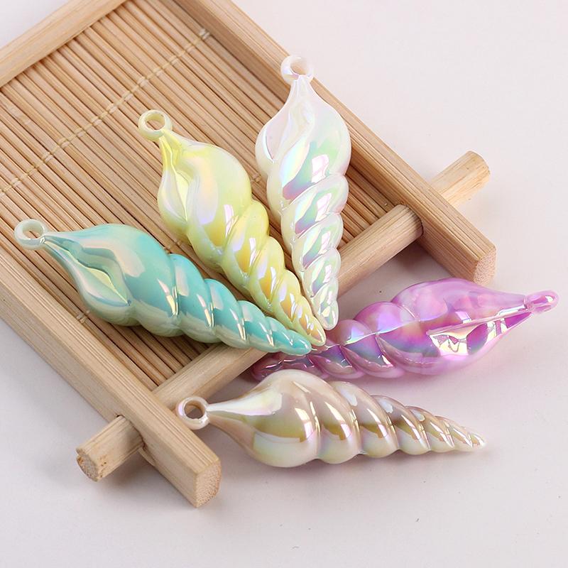 Game Mermaid Conch Necklace Pendant Cosplay Blue Accessories Unisex Hip Hop Fashion Party Prop