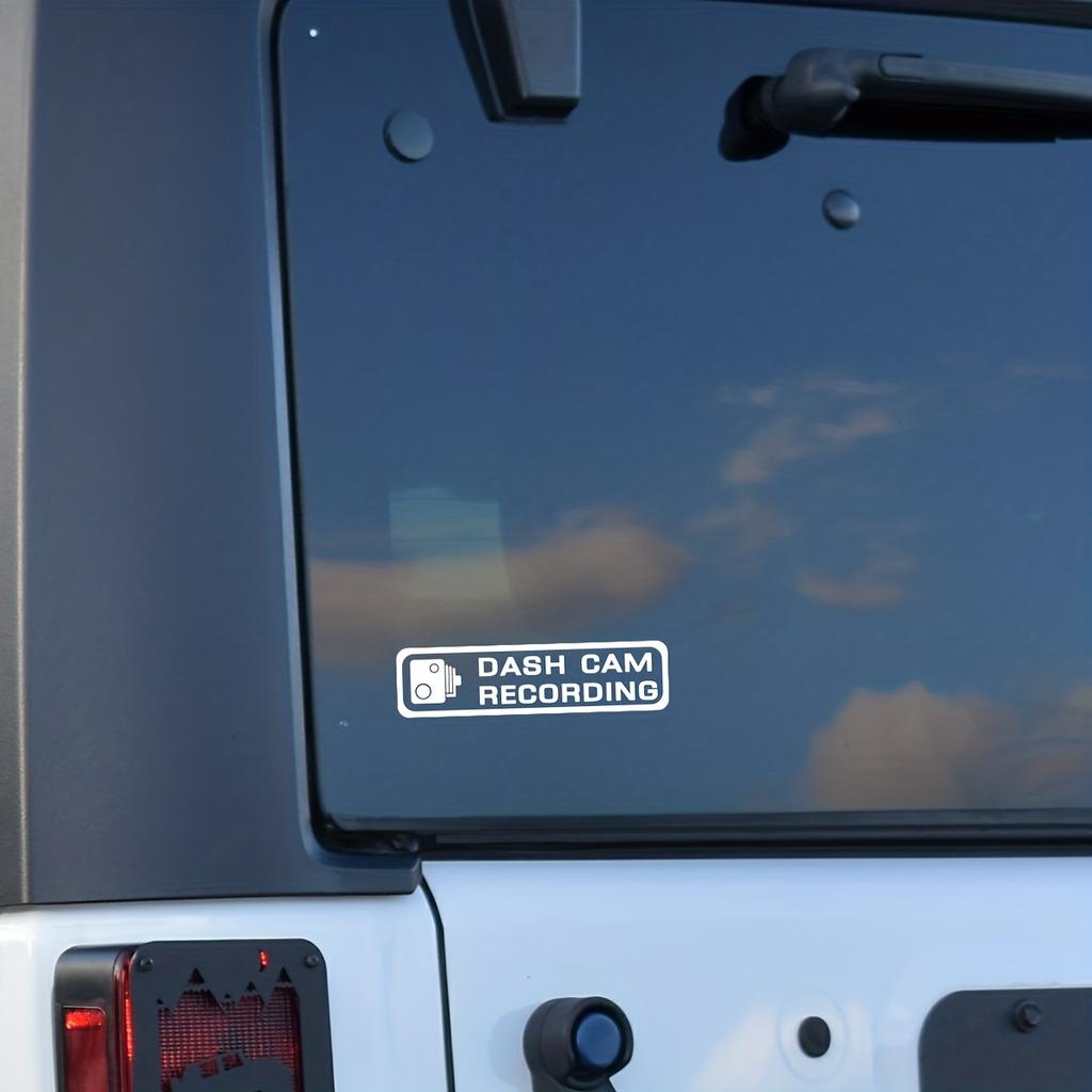 DASH CAM RECORDING Car Stickers Window Windshield Rear Bumper Vinyl Decals Waterproof Scratches Decoration Auto Accessories