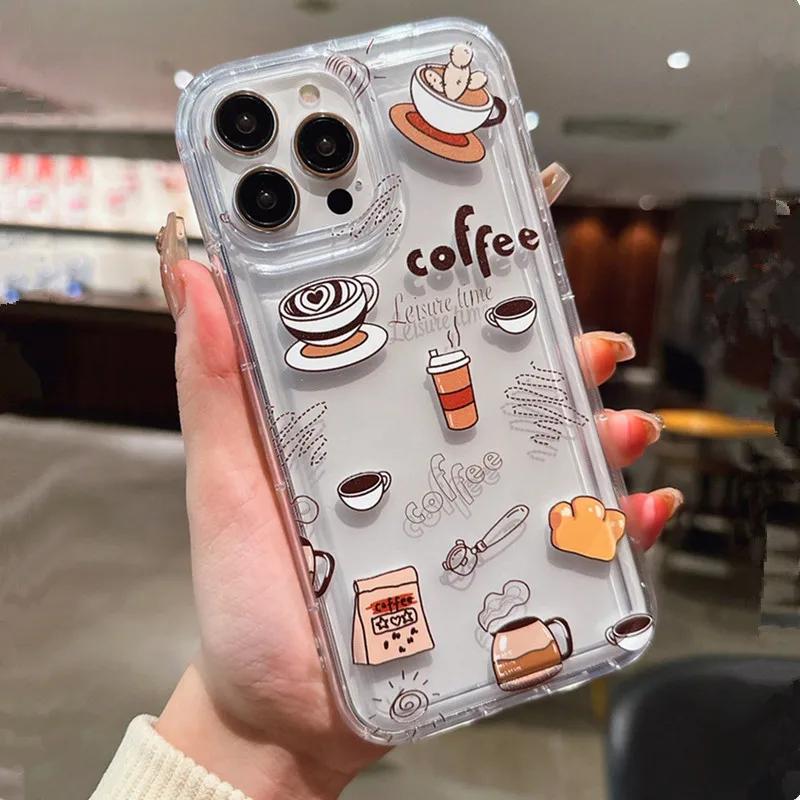 Redmi Note 10 13 11 12 Pro Plus 5G Label Coffee Letter Phone Case for  Redmi Note 11S 12S 10S 4G 12C 13C Absorbing Cover
