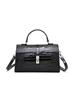 Ladies' Genuine Cowhide Leather Shoulder Bag with Flip Cover - Crossbody & Shoulder Style, Crocodile Pattern Pillow Bag
