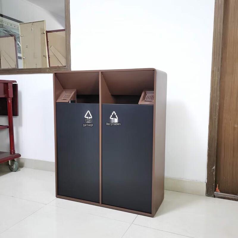 Outdoor Dual-Compartment Recycling Bin