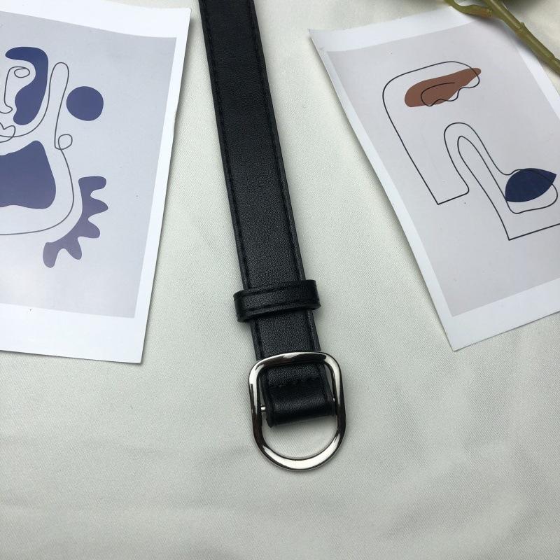 

Black Korean Chic Waist Belt For Women Stylish Soft Pu Accessory Fashion Black Silver Buckle