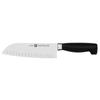 Santoku Knife - ZWILLING - Four Star - Granton Edge 18 Cm - Stainless Steel - Forged Blade