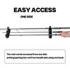 Light Weight Fishing Poles Rack Wall Mounted Fishing Rod Holder Horizontal Support 3 Rod Rack for Boats/Wall/Truck Bed