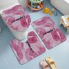 Formula 1 (19) Flannel Toilet 3 Piece Set Soft Bathroom Toilet Seat Cover Non-Slip Bath Rug Home Bathroom Decor