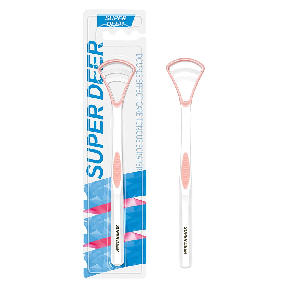 

Super Deer Silicone Tongue Scraper Tongue Cleaner Remove Halitosis Tongue Coating Oral Care Tongue Scraping Brush Oral Care Tool
