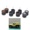 1Set Plastic Remote Control Car Modified Tires 1/64 Rubber Tires Diecast Alloy Car Hub