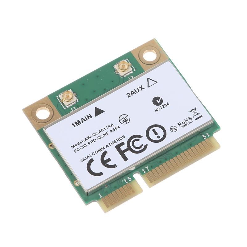 Wireless K Card QCA6174 Atheros 802.11ac  Band 2.4/5GHz 1200Mbps  PCI-E WiFi Card Bluetooth-compatible4.1
