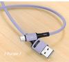 Usams Kabel U52 Microusb 2A Fast Charge1M Purpurowy/Purple Sj435Usb04 (Us-Sj435)