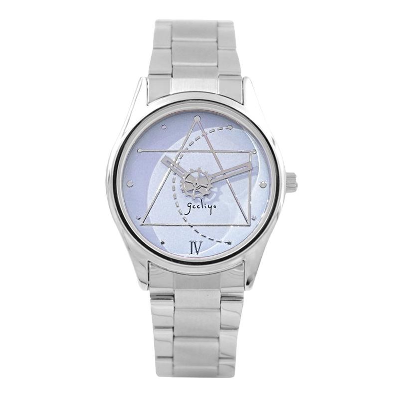 

Модные легкие роскошные кварцевые часы студенческого круглого дизайна со стальным ремешком повседневные темпераментные часы для женщин