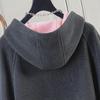 Women's Spliced Color Block Hooded Sweatshirt