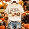 Women's Thanksgiving V-Neck Short Sleeve Printed Pullover Top
