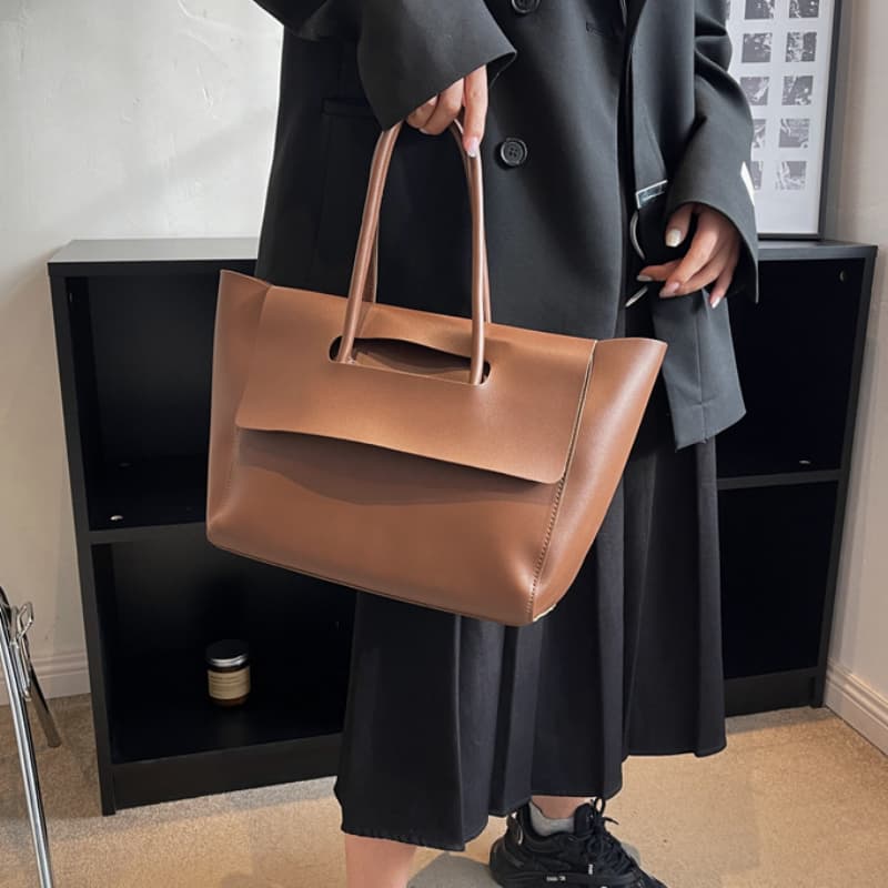 Nowa torebka o dużej pojemności, retro torba typu tote do dojazdów