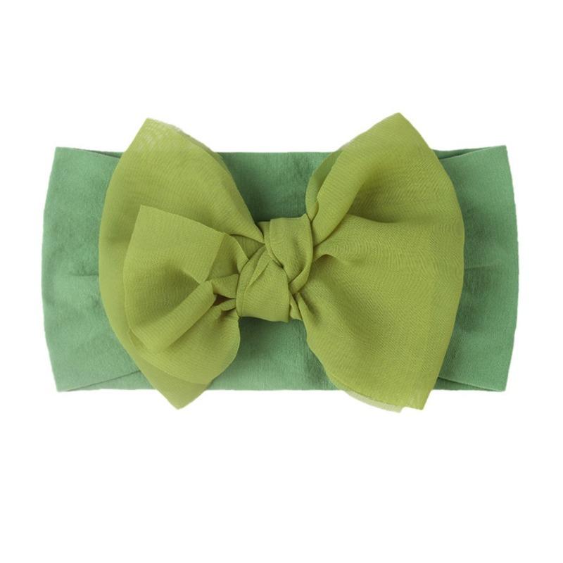 New baby nylon headband, baby cute bow wide-sided double-knotted headscarf, children's headband.