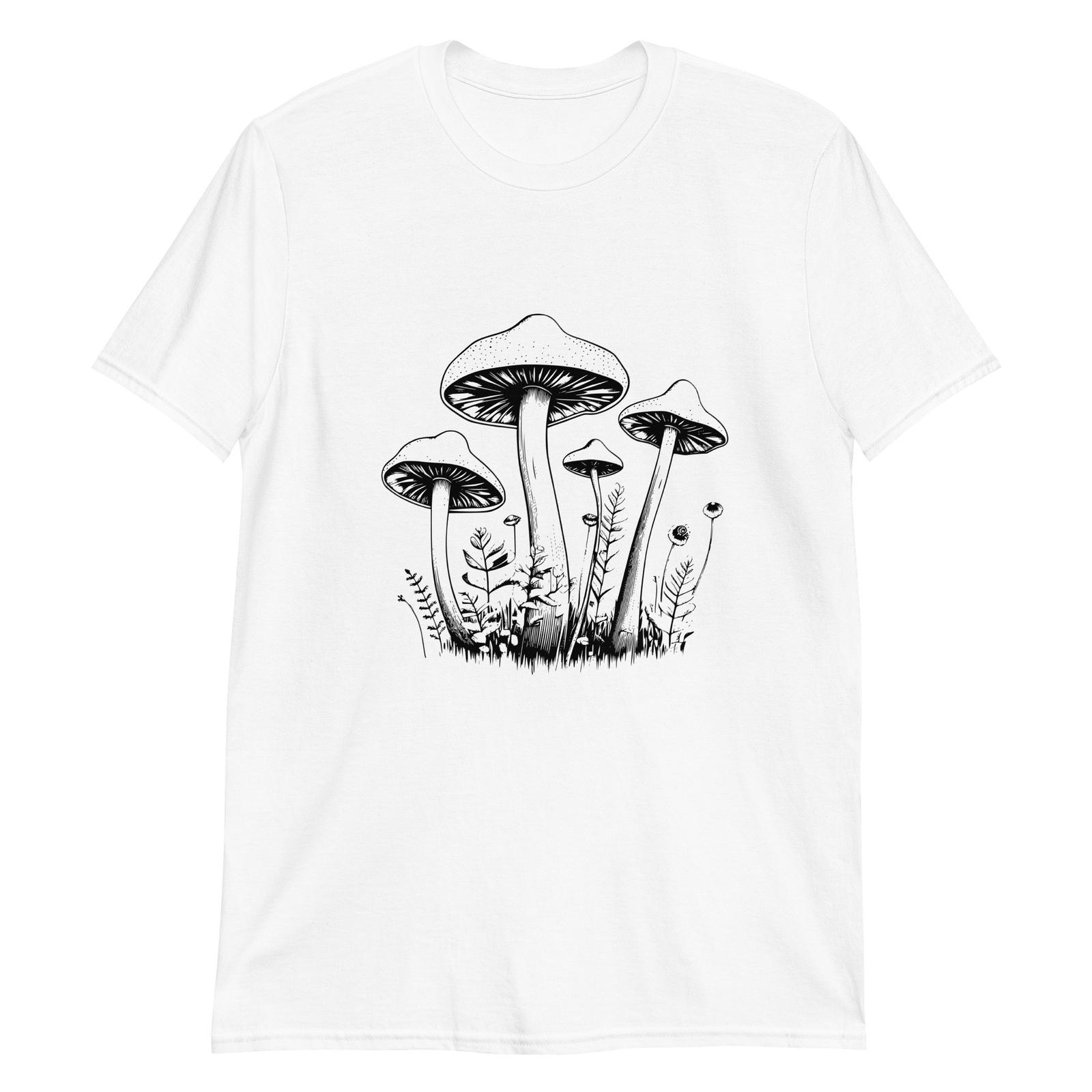 Chic Mushroom Art T-Shirt Mens Womens Tees Top 3XL