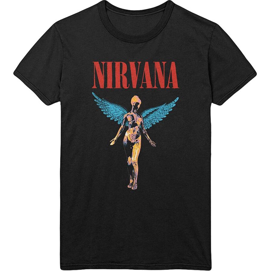 Nirvana-Kurt Cobain-Angelic - Black t-shirt XXL