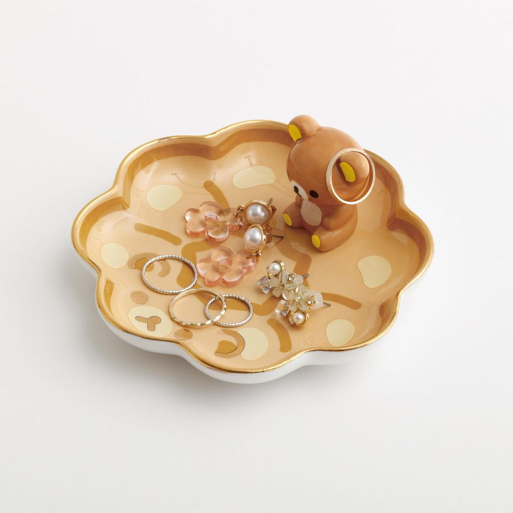 San-X Rilakkuma X Mister Donut Accessory Tray - Cute Jewelry Holder 4.3x4.3x1.6in