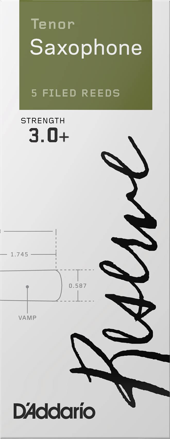

WoodWinds Reed for Tenor Saxophone RESERVE DKR05305 5 pieces D Addario D Addario [Hardness 3.0+] [] коричневий