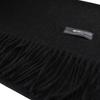 Michiko London Inner Mongolia Wool 168cm x Solid Black Scarf, Gift, Size Approx. 31cm, Tassel Approx. 8cm, MKM-001-A,