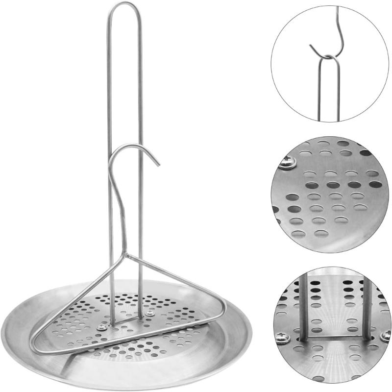 Sada stojanu a závěsu na smažení kuřete Šetřící místo Vertikální stojan na drůbež Kovová textura pro rovnoměrné vaření v fritovacích hrncích na krůtu