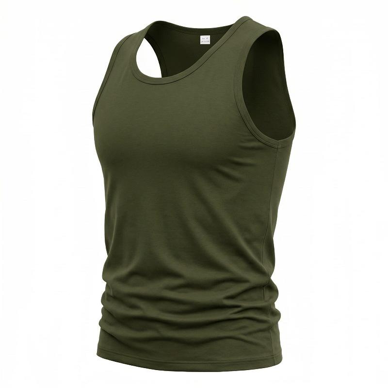 Men S Sleeveless Sports Vest Solid Color Casual Summer