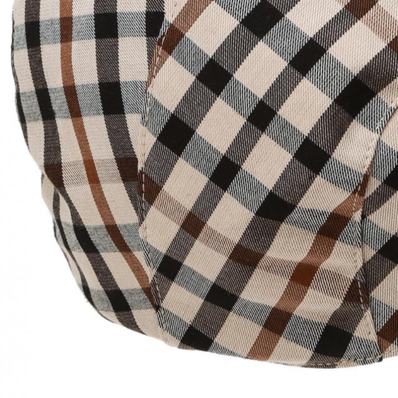 Daks Brown Check Cotton Hunting Cap Dbhe4el01w2