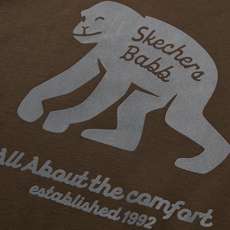 Skechers Animal Pattern Knitted Round Neck Sweatshirt Unisex Sweatshirt Hot-Melt-Chocolate L423U074-02Z9