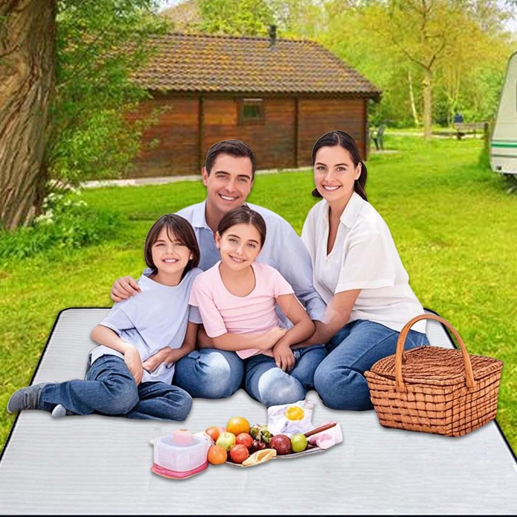 Camping Foil Mat Portable Tent Floor Mat Waterproof Camping Carp for Outdoor Activities Lawn Aluminum Foil Beach Blanket