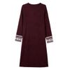 2025 Elegant Plus Size Woolen Knit Dress: Winter Slimming Long Skirt