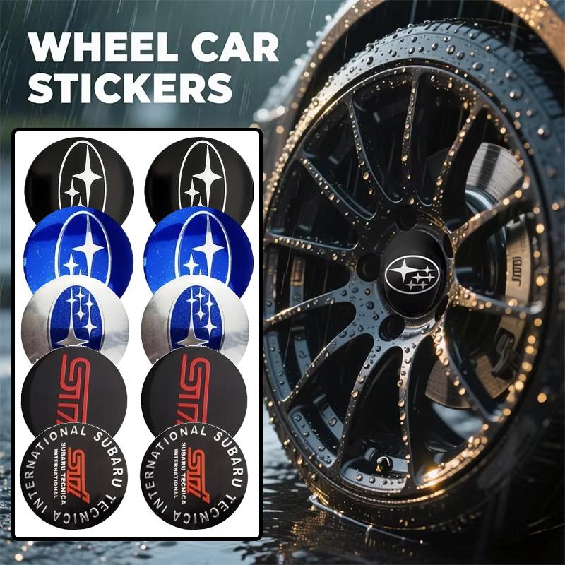 4pcs 56MM Car Wheel Center Emblem Hub Cap Badge Sticker for Subaru STI XV WRC WRX BRZ LEVORG FORESTER IMPREZA LEGACY OUTBACK wr3