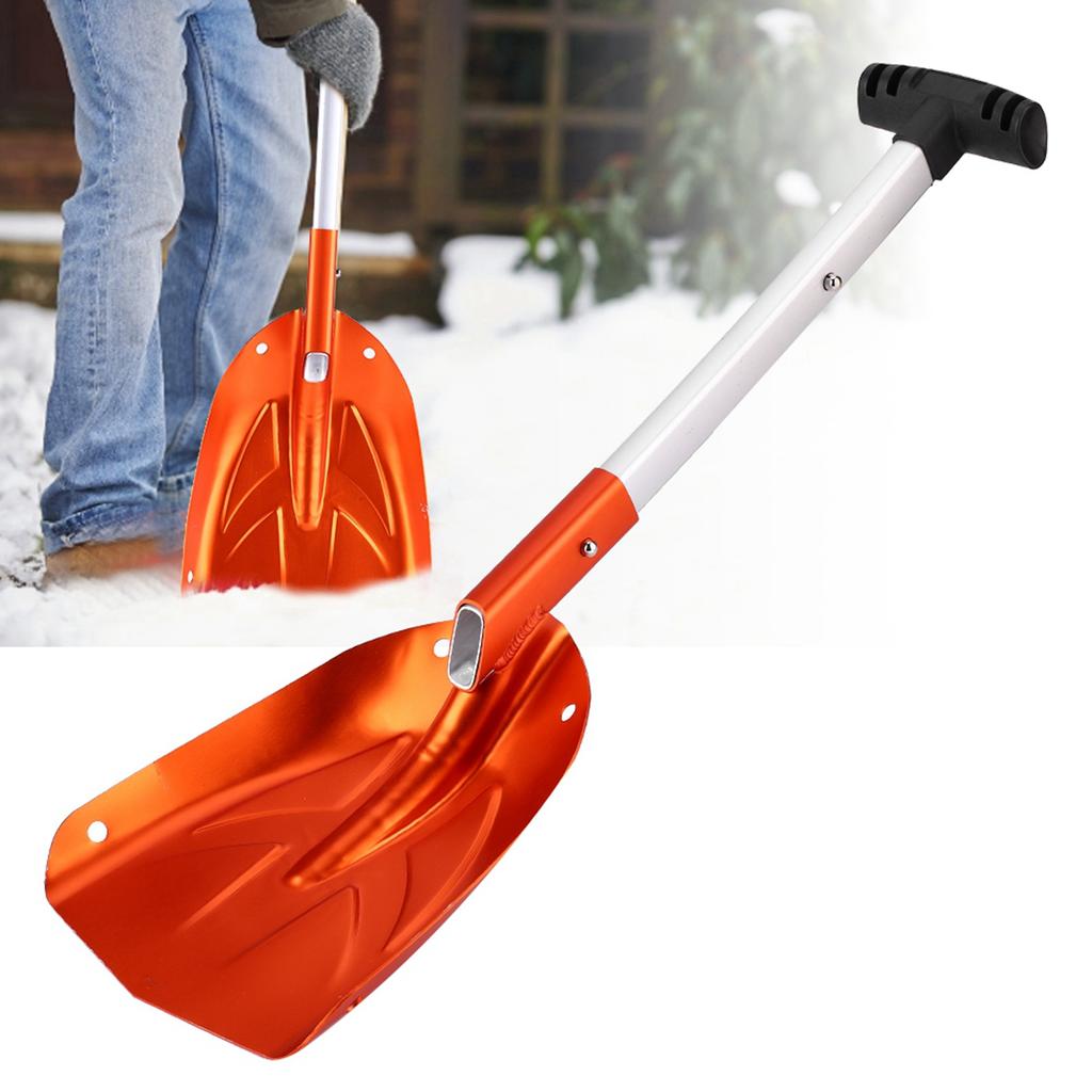 Aluminum Alloy Detachable, Winter Snow Ice outdoor snow Telescopic orange skiing Shovel Outdoor Kit Tool Orange