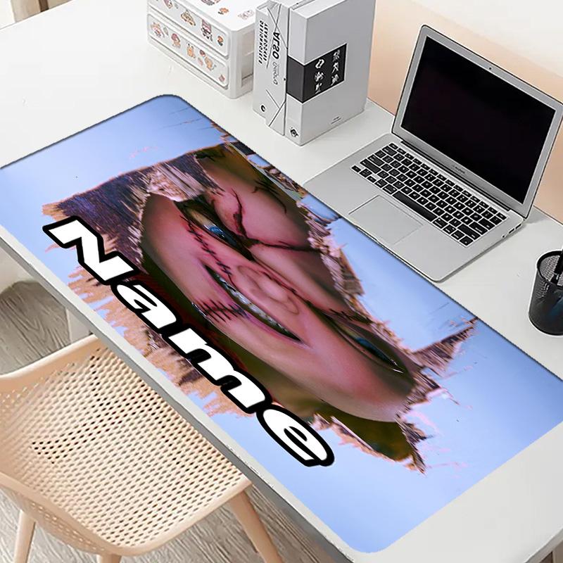 Custom Name Personalized Bride of Chucky Pattern Mousepad, Laptop PC Desk Mat, Decorative Desk Mat for Home Keyboard Pad Gift