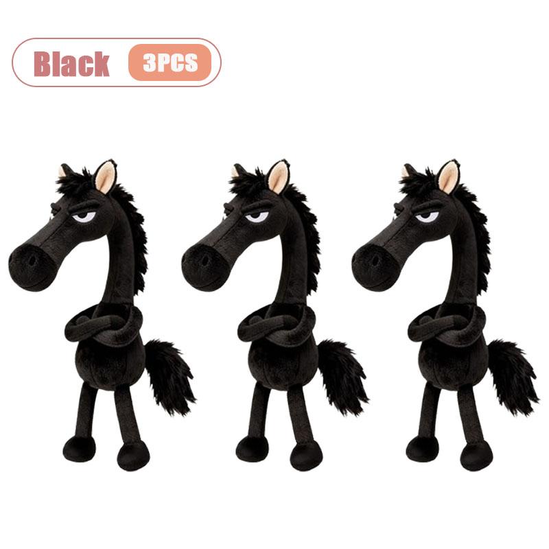 1/3/5/10PCS 2026 Year of The Horse Black Horse Plush Mascot Hanging Ornament Small Pony Bag Pendant Decoration