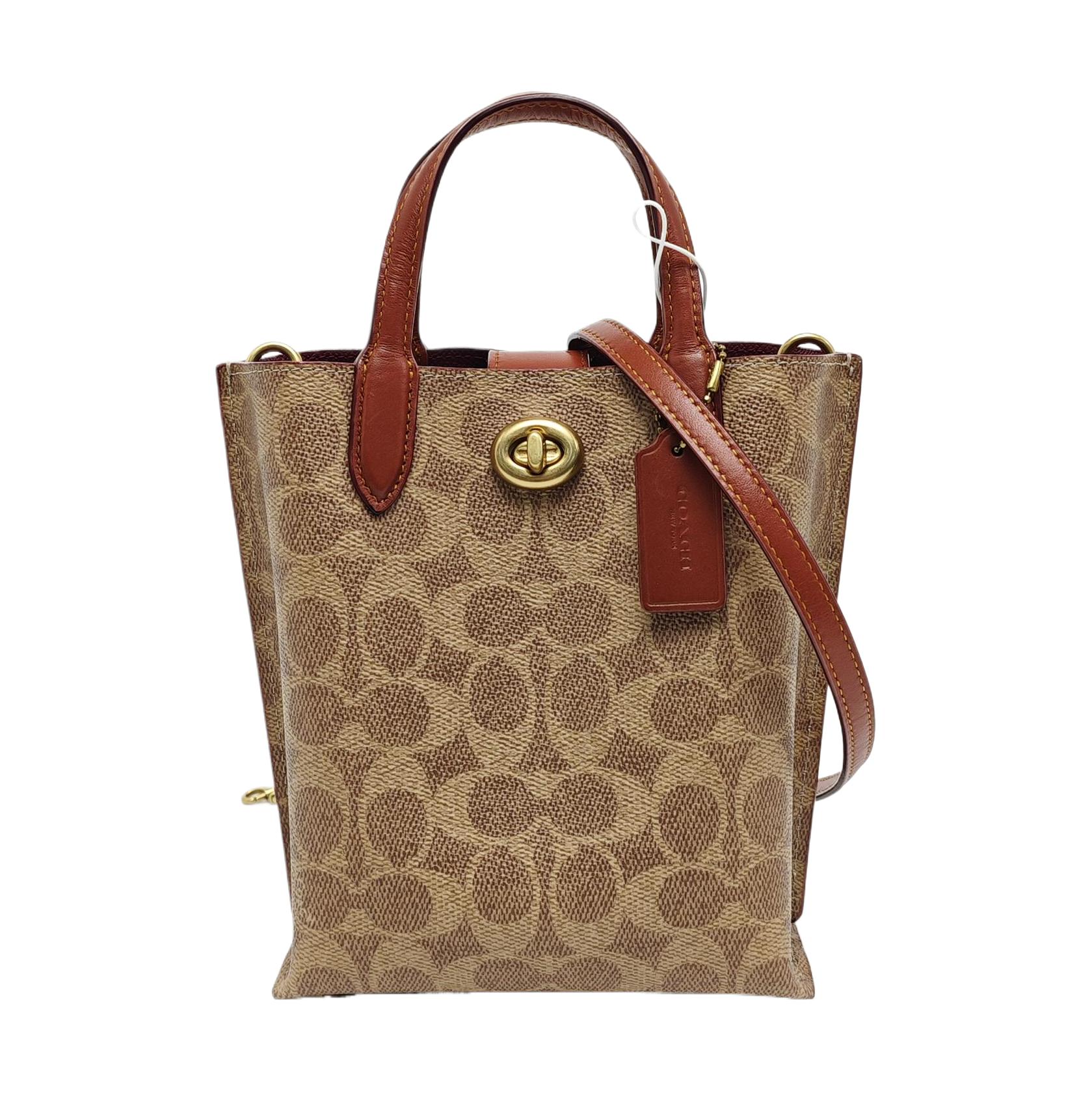 [Pre-Owned] Willow 16 Open Central Compartment Signature Leather Coated Canvas Crossbody Tote Bag Small - Excellent #175LJ63 ONE SIZE