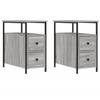 VidaXL Bedside Tables 2 Pcs Sonoma Grey 30x60x60cm Engineered Wood 826070