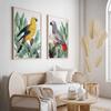Set of Two Posters with Parrots