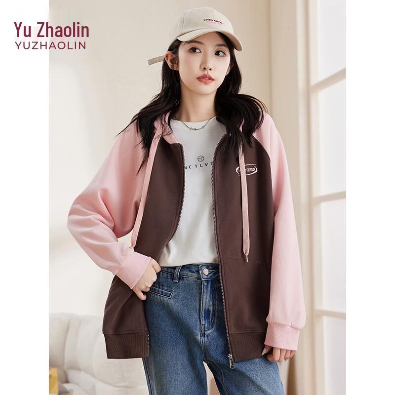 YUZHAOLIN Women s Color-Block Hooded Sweatshirt M