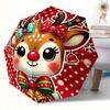 Christmas Deer Automatic Folding Umbrella Festive Gift For Friends And Familyt124