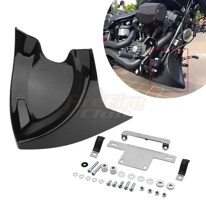 Spoiler frontal de carenagem universal para motocicleta, preto, queixo inferior, para harley fatboy softai V-RODSportster xl touring glide, todos os modelos