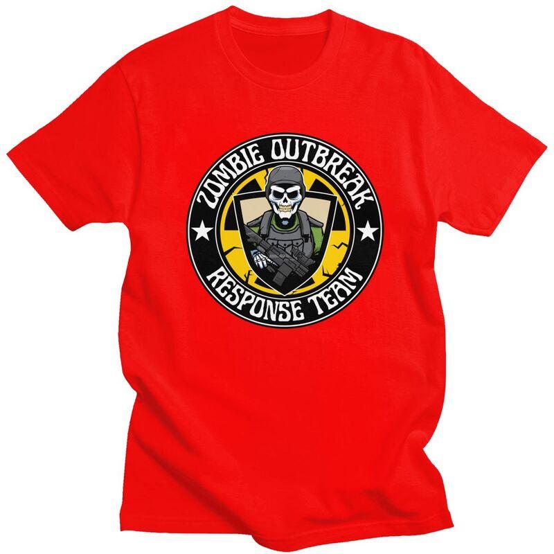 

Zombie Outbreak Response Team T Shirts Pure Cotton Tees Shirt Summer O Neck Tshirt Fashion Short Sleeve Clothing For Men S