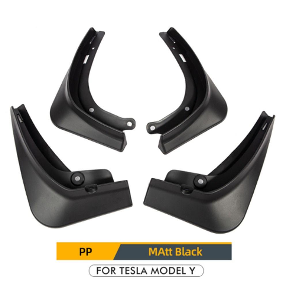

4Pcs Car Mud Flaps For Tesla Model Y 2022 Accessories Mudguards Splash Guards Fender Front Rear Wheel Mudguard Carbon Fiber Model Y Matt Black