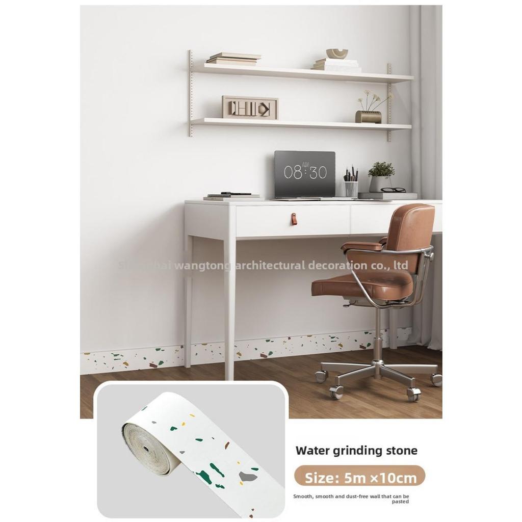 Thick Roll, European Style Marble Tile Panel Wallpaper, Self-adhesive PVC Imitation Brick, DIY Detachable, Floor and Wall Protection Strip