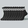 5 Pairs Neutral Striped Round Neck Socks Spring Summer Sweat Absorbing Breathable Solid Color Couple Sports Leisure Sock