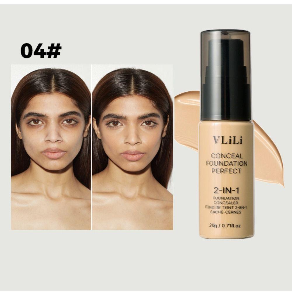 New Waterproof Liquid Foundation Matte Oil-Control Face Foundation Cream Creamy Texture Full Coverage Foundation Concealer Cream