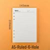 A5 6-Hole Refillable Loose-Leaf Notebook - Lined & Blank Pages for Gifting & Journaling