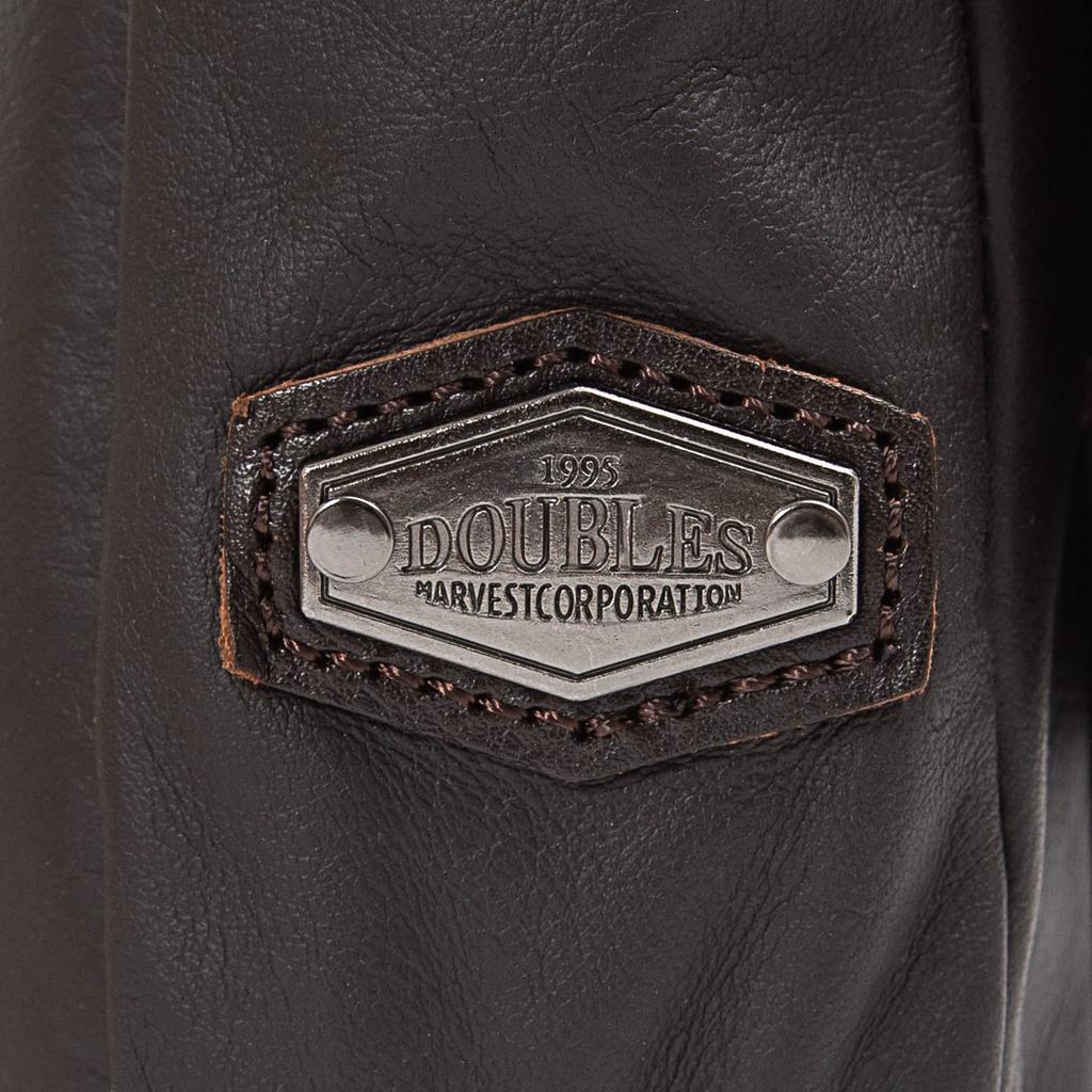 Doubles Crossbody Genuine Leather Shoulder A4 Dark Brown Men's Bag, Size, VWE-1926,