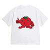Cute Doodle Tomato Cat Korean Hangul Letter Print T Shirt Unisex Loose Cotton Short Sleeve Kawaii Aesthetic Harajuku Basic Tee